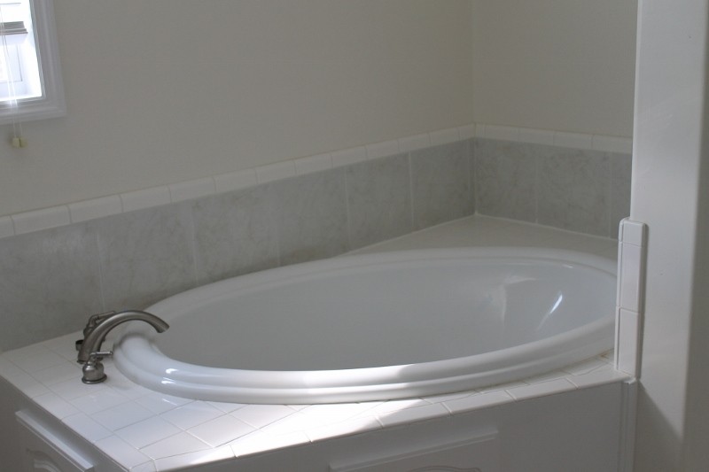 master bath features garden tub